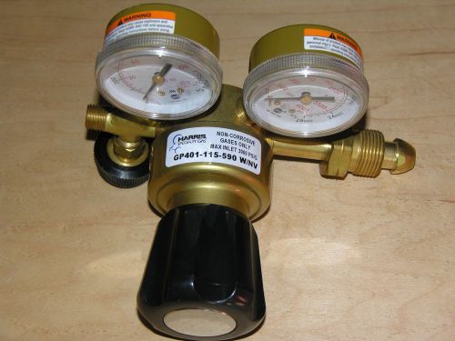 Harris GP401-115-590 W/NV Pressure Regulator, 0 - 115 PSIG, Brass