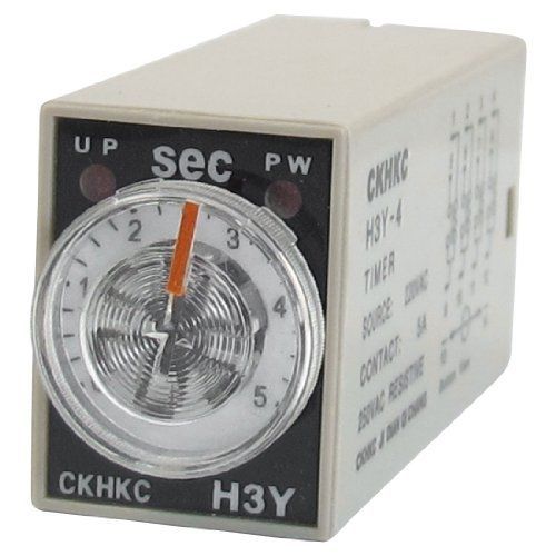 H3Y-4 AC 220V 4PDT 0-5 Seconds 5S 14 Pins Power on Time Delay Relay
