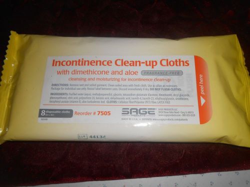 SAGE PRODUCTS INCONTINENCE CLEAN-UP CLOTHS MPN 7505, Model 7505