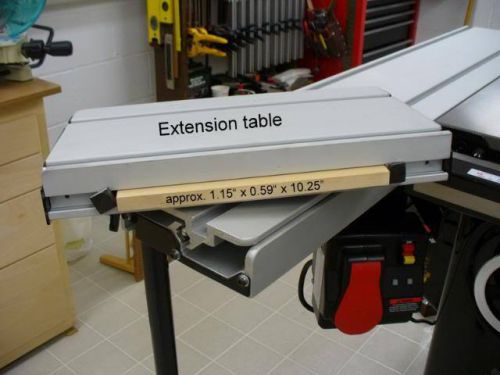 Grizzly extension table  pt10223011  for model t10223 sliding table attachment for sale