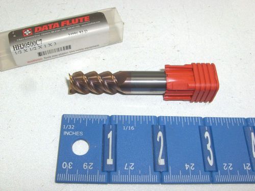 DATA FLUTE 1/2&#034;  3-FLUTE SOLID CARBIDE END MILL