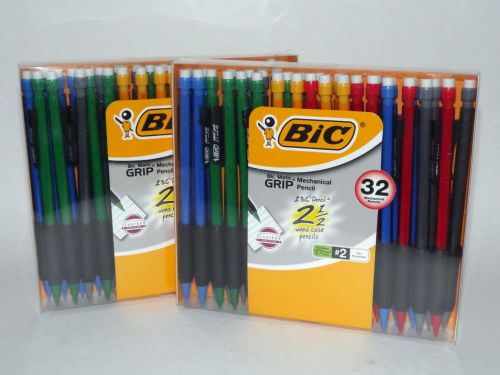 2 Packs Bic Matic Grip Mechanical Pencils #2 Medium 0.7 mm 32 Pencils Per Pack