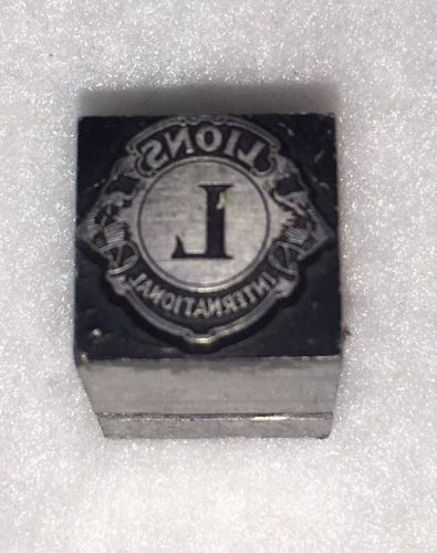 ~Vintage Letterpress Printers Block Lions International Zinc Plate Solid Metal