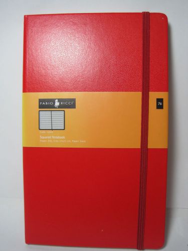 Fabio ricci 13 x 21 cm red squared paper notebook 1044-76r nib for sale