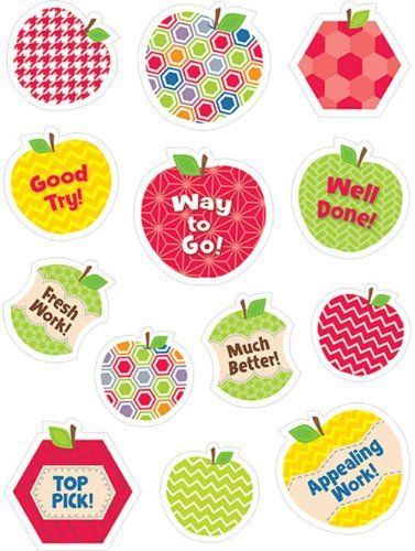 NEW Creative Teaching Press HexaFun Apples Stickers 7152