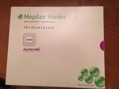 Molnlycke mepilex border adhsv dressing 6inx6 in/box of 5 model 295400 ex 1/2018 for sale