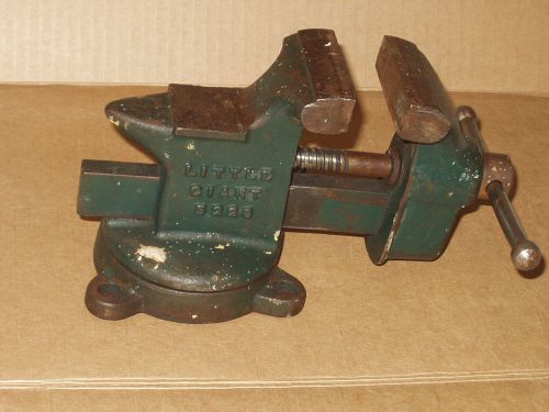 Rare Vintage LITTLE GIANT Swivel Base Bench Top Vice Anvil Shop Tool #5226