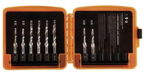 Klein tools 32217 8-piece easy drill 6 tap sizes tool case kit new free shipping for sale