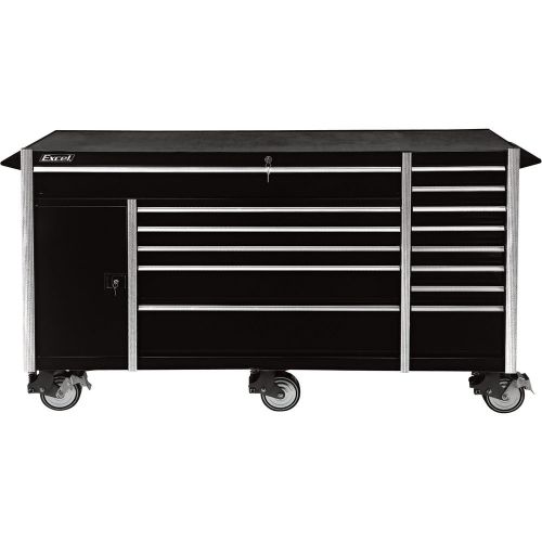Excel 72in Metal Roller Tool Cabinet- 14 Drawers, Model# TB7207- X