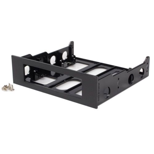 StarTech 3.5&#034; Hard Drive to 5.25&#034; Front Bay Bracket Adapter (Black Plastic) NEW