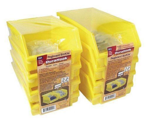 Triton Products 028 Bin Kits For Pegboard Storage, Yellow, 8-Pieces New Gift