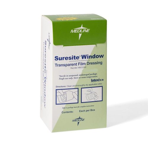 Suresite window transparent film dressing by medline: 4&#034; x 5&#034; - box of 50 for sale