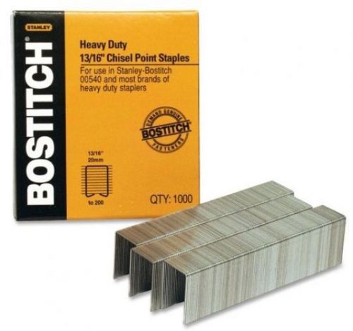 Bostitch heavy duty premium staples, 130-165 sheets, 13/16 inch (20mm) leg, per for sale