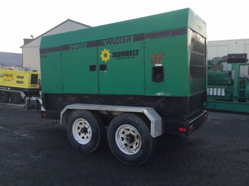 -160 kva wacker generator, base fuel tank, selectable, sound attenuated, reco... for sale