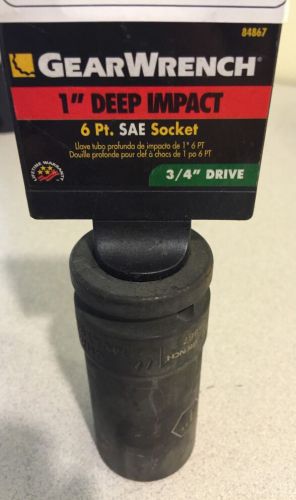 GearWrench 84867 3/4&#034; Drive 6 Point Deep Impact Socket 1&#034;