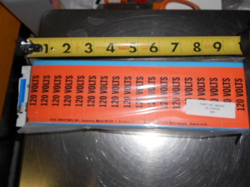 50 IDEAL Electrical Wire Marker Cards 120 Volts, 18 x 50 = 900 Legends, booklet
