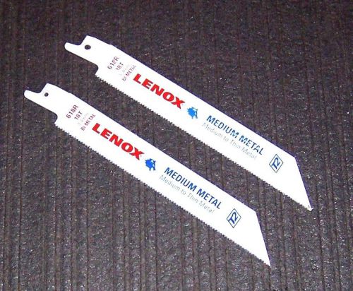 2 ea. Bulk Pack Lenox 6118R 6&#034; 18-TPI Reciprocating Bi-Metal Blades