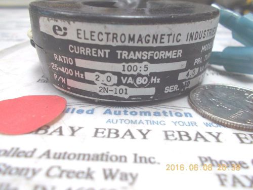 Electromagnetic Industries Inc. 2N-101 Current Transformer Ratio 100:5