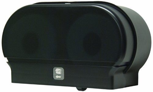 Palmer Fixture RD0321-02 Mini-Twin Standard Tissue Dispenser, Black Translucent