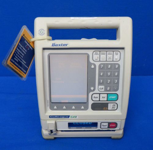 Baxter Colleague CXE Infusion Pump with New Batteries, 90 Day Warranty