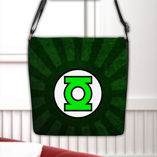 Green lantern logo guardians of the universe flap closure nylon messenger bag for sale