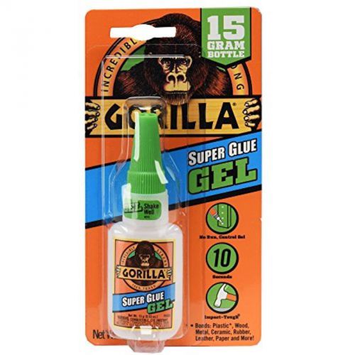 Super Glue Gel, 15G Gorilla Caulking and Adhesives 7600101 052427760012