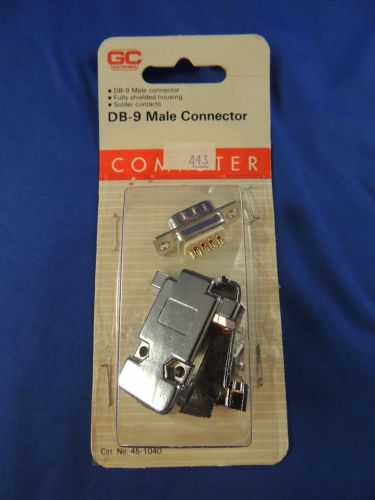 Lot of 2 DB9 9-Pin Male Solder Cup Connector w/ Metal Hood Shell-Replaces 43-138