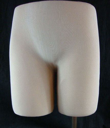 Flesh Color Female Mannequin Buttocks Hips Waist Fabric Foam Natural Pose 30&#034; W