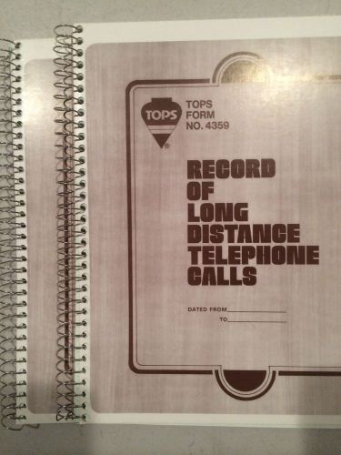 (2) Tops Model 4359 Record Book of Long Distance Telephone Has Never Been Easier