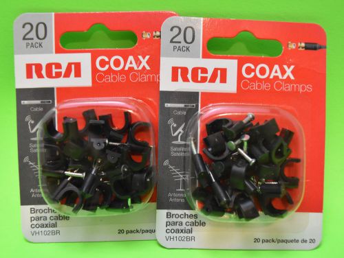 BLACK COAX CABLE NAIL VH102BR 2 of 20 pack Audiovox Accessories