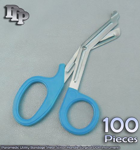100 Paramedic Utility Bandage Shear Scissor 7.25&#034; Sky Handle Surgical Instrument