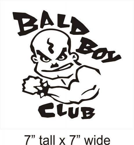 Bald Boy Club Funny Car Vinyl Sticker Decals Truck Decor Art  - 1683