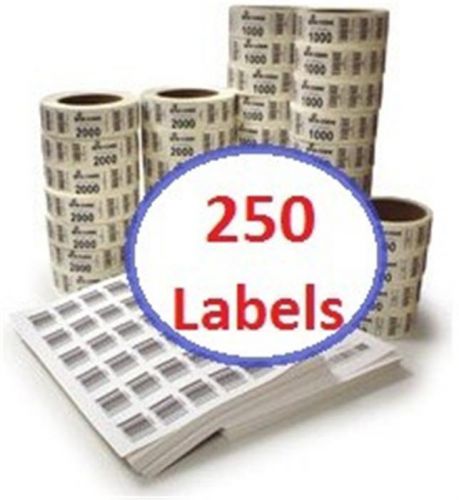 250 Barcode Labels 1.5&#034; x 1&#034; UPC or  Numeric + Description Text Line upc4u