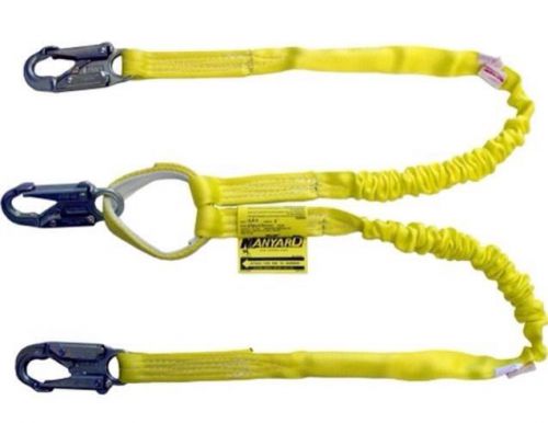 Miller 2 leg manyard 232wls/6ftyl twin leg shock absorbing snap hook for sale