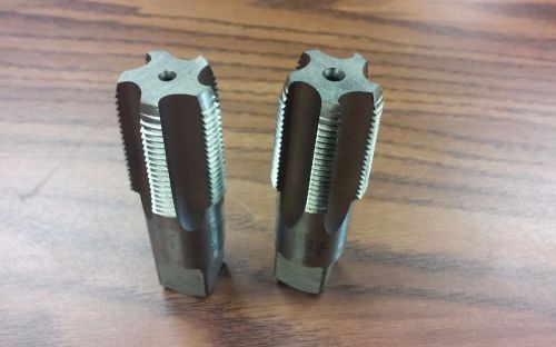 2pcs 3/4&#034;-14 npt taps ,taper pipe, solid m2 high speed steel,5 flt #npt-34-new for sale