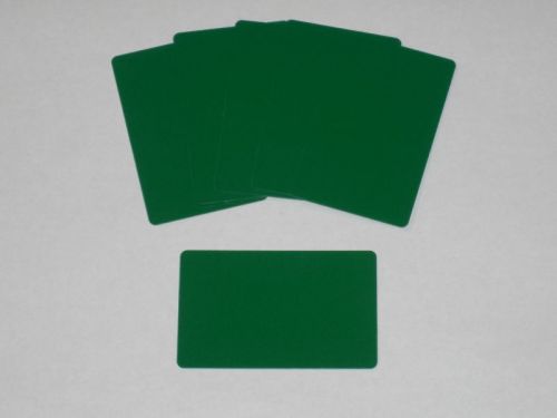 10 Blank PVC Plastic Photo ID Green Credit Card 30Mil
