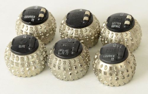 Selectric IBM typewriter ball lot of 6 different fonts mixed