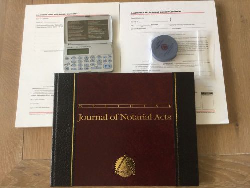 Official Journal of Notarial Acts 122 Pages HC Book NEW, Inkless Thumbprinter