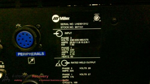 MILLER 907151 WITH ATTACHED PART NUMBER 300099, MIG WELDER FEEDER