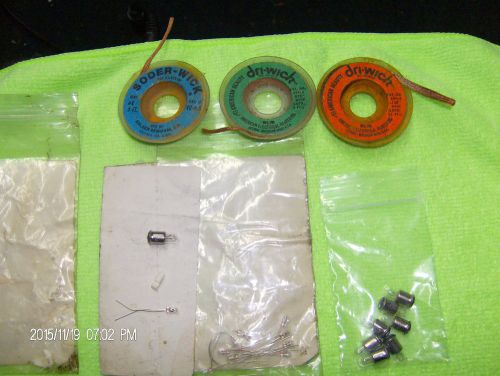 AIRCRAFT BULBS AND3 SOLDER WICK SPOOLS