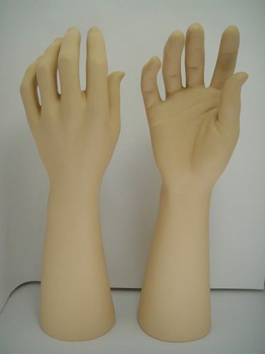 Pair new display museum hands gloves memorabilia glove hand male - top quality for sale