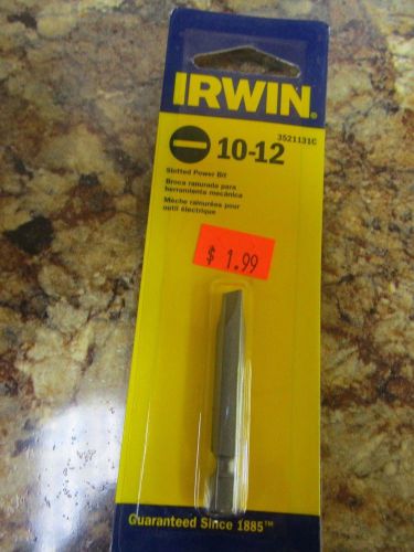 3 irwin 3521131c # 10-12 x 2&#034; slotted head power bit for sale