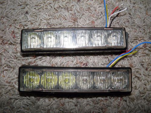 Led tir6 lighthead warning pair, amber/clear. snow plow, security, escort for sale