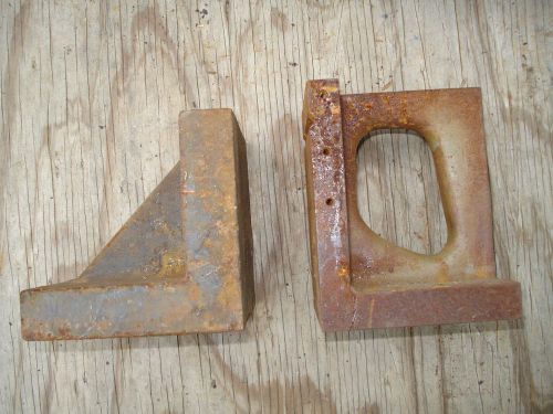 Vintage Lot of 2 Angle Plate Block Machinist Set Up Milling Machine Metal Lathe