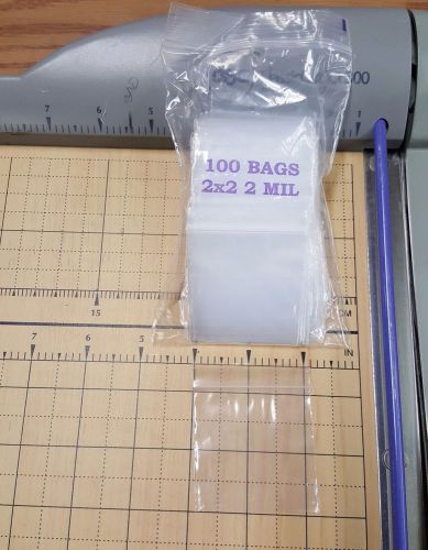 100   2&#034; x 2&#034;  2x2 Resealable  Plastic Bags 2 MIL Pharmacy, Jewelry, &amp; more