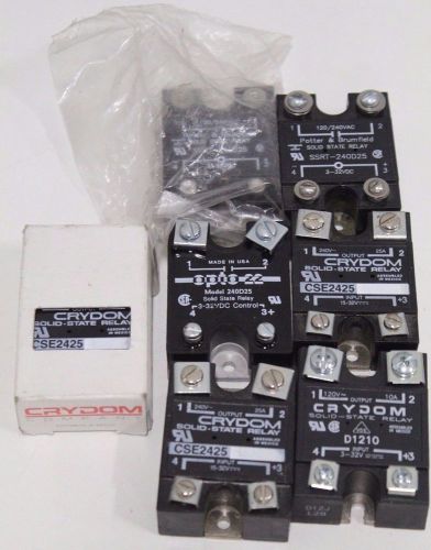 (2) potter &amp; brumfield, (4) crydom &amp; (1) opto 22 solid state relay d1210 240d25 for sale