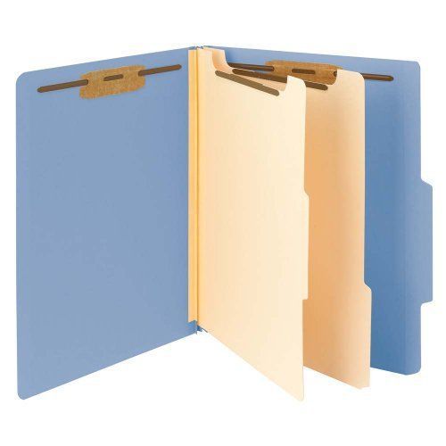 Smead Classification File Folder, 2 Divider, 2&#034; Expansion, Letter Size, Blue,