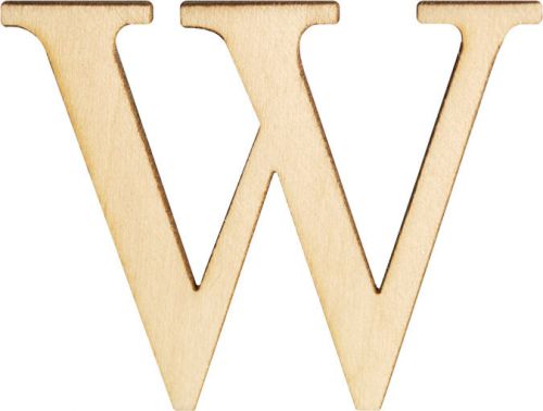 &#034;Wood Letters &amp; Numbers 1.5&#034;&#034; 2/Pkg-W, Set Of 6&#034;