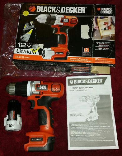 NEW Black &amp; Decker LDX112C 12-Volt MAX Lithium-Ion Drill/Driver with 1 Battery