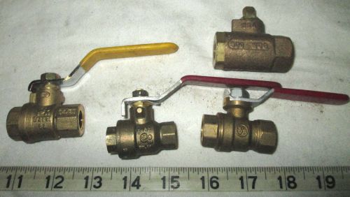 Lot of  1/4&#034; and a 3/8&#034; Brass Ball Valves   ***FREE SHIPPING***